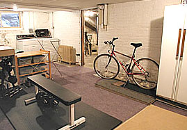 after picture of home staged basement